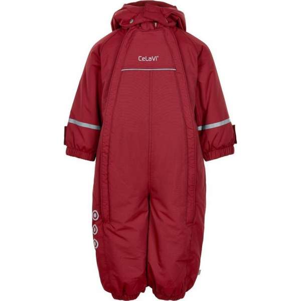 CeLaVi - Sneeuwpak met dubbele rits voor baby's - Solid - Donkerrood - maat 86cm CeLaVi - Sneeuwpak met dubbele rits voor baby's - Solid - Donkerrood - maat 86cm