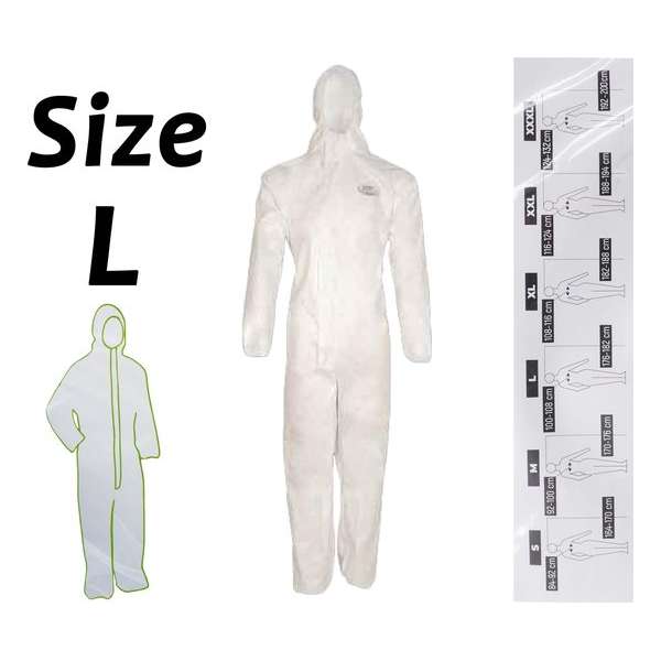 Full Body Suit 5/6 Wegwerp overal CAT.III Maat L Full Body Suit 5/6 Wegwerp overal CAT.III Maat L