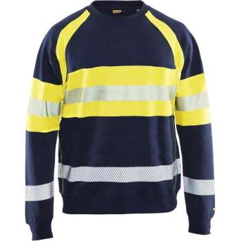 Blåkläder 3459-1760 Multinorm sweatshirt Marineblauw/Geel maat XS