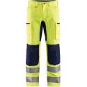 Blaklader High Vis broek met stretch - High Vis Geel/Marineblauw - D120