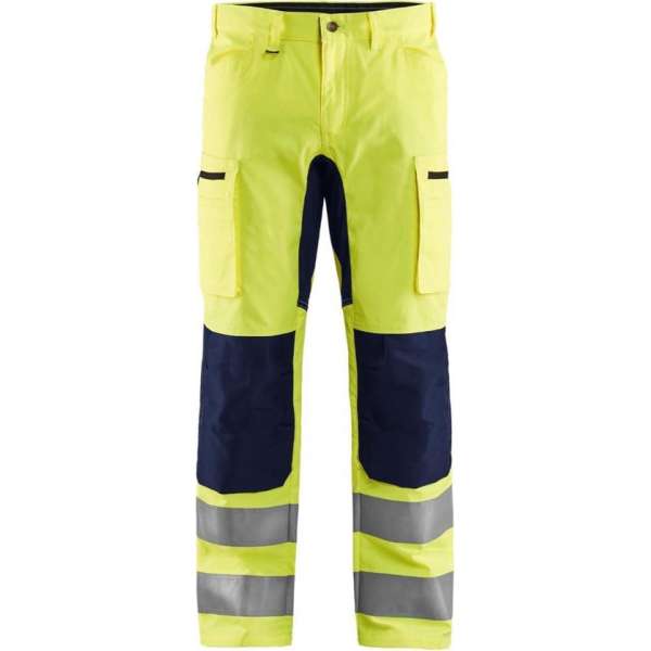 Blaklader High Vis broek met stretch - High Vis Geel/Marineblauw - D120 Blaklader High Vis broek met stretch - High Vis Geel/Marineblauw - D120