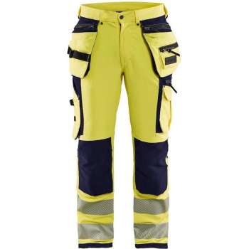High Visibility Werkbroek 1997 met 4-Weg Stretch High Vis Geel/Marineblauw - Maat 56