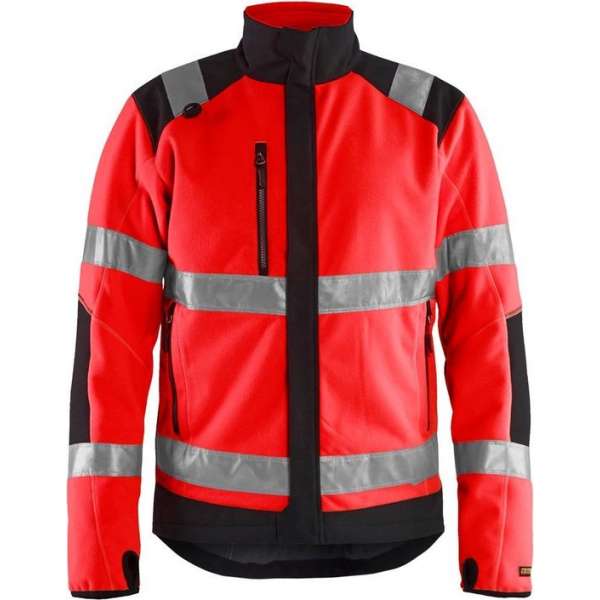 Blåkläder 4888-2524 Fleecejack High Vis Fluor Rood/Zwart maat XXL Blåkläder 4888-2524 Fleecejack High Vis Fluor Rood/Zwart maat XXL