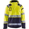 Blåkläder 4987-1987 Shell jack High Vis ongevoerd Geel/Marineblauw maat L
