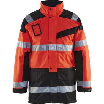 Blåkläder 4426-1997 Parka (Uitneembare voering) High Vis Rood/Zwart maat L