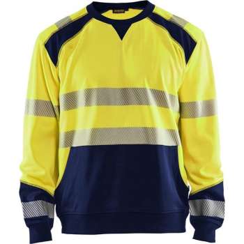 Blaklader Sweatshirt High Vis - High Vis Geel/Marineblauw - XL
