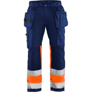 Blaklader High Vis werkbroek met stretch - Marineblauw/Oranje - C54