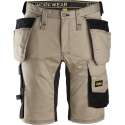 Snickers Korte Broek AllroundWork Stretch Holsterzakken 6141 - Mannen - Khaki/Zwart - 58