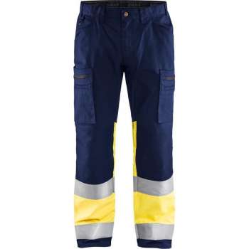 Blaklader Werkbroek met stretch High Vis - Marine/High Vis Geel - C54