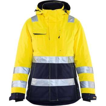 Blåkläder 4872-1987 Dames Winterjas High Vis Geel/Marineblauw maat S