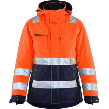 Blåkläder 4872-1987 Dames Winterjas High Vis Oranje/Marineblauw maat XL