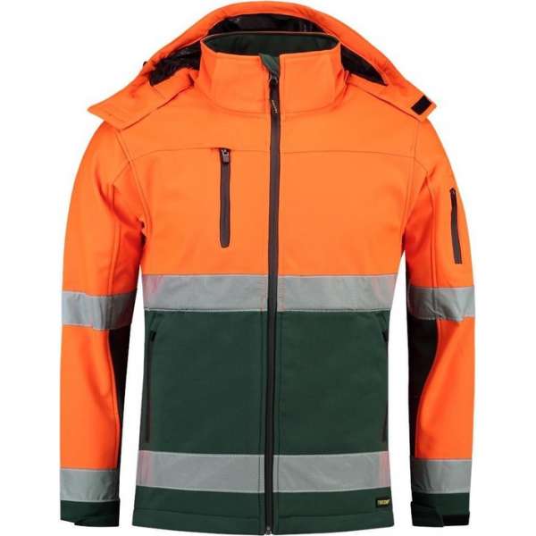 Tricorp Soft Shell jack EN471 Bi-color - Workwear - 403007 - Fluor Oranje-Groen - maat 5XL