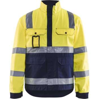 Blåkläder 4023-1804 Jack Ongevoerd High Vis Geel/Marineblauw maat L
