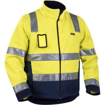 Blåkläder 4849-2545 Fleecejas High Vis Geel/Marineblauw maat M