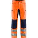 Blaklader High Vis broek met stretch - High Vis Oranje/Marineblauw - C44
