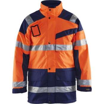 Blåkläder 4426-1997 Parka (Uitneembare voering) High Vis Oranje/Marineblauw maat L