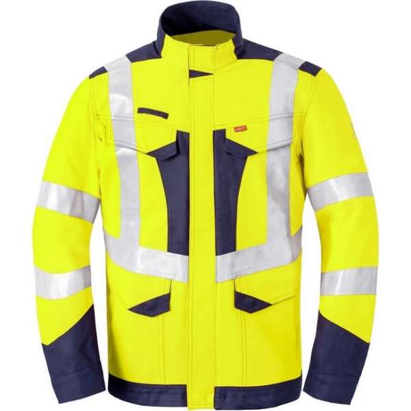 Havep 50247 Korte jas/Vest Fluo Geel/Marine maat 4XL