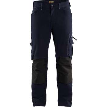 Blaklader Werkbroek 4-weg stretch X1900 zonder spijkerzakken - Donker marineblauw/Zwart - C48