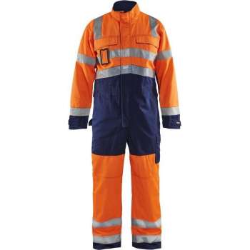 Blåkläder 6373-1804 Overall High Vis Oranje/Marineblauw maat 52