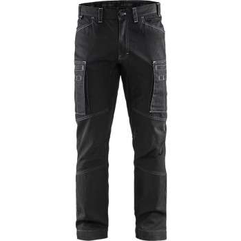 Blaklader Service werkbroek denim stretch - Zwart - D124