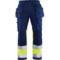 Blaklader High Vis werkbroek met stretch - Marine/High Vis Geel - C44