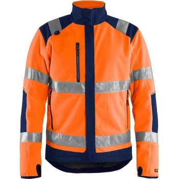 Blåkläder 4888-2524 Fleecejack High Vis Oranje/Marineblauw maat M