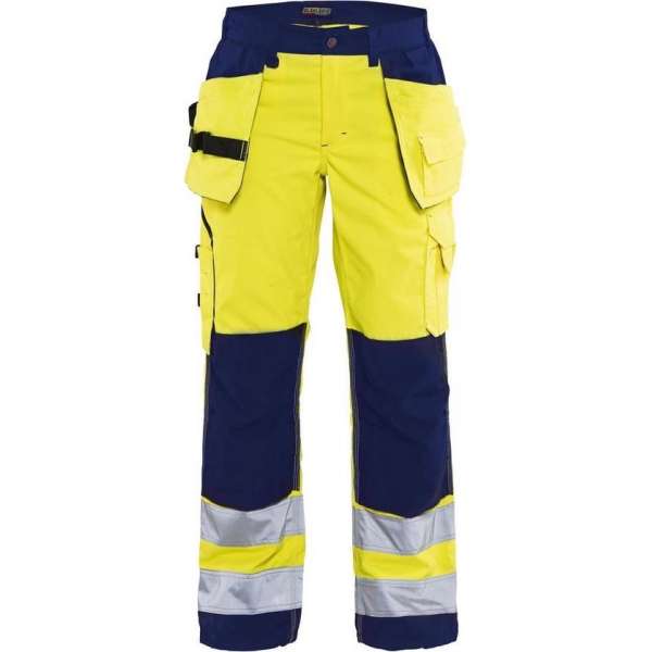 Blåkläder 7156-1811 Dames werkbroek High Vis met spijkerzakken Geel/Marineblauw maat 42 Blåkläder 7156-1811 Dames werkbroek High Vis met spijkerzakken Geel/Marineblauw maat 42