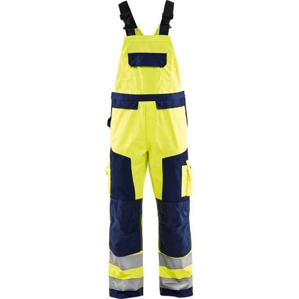 Blåkläder 2660-1804 Bretelbroek High Vis Geel/Marineblauw maat 144 Blåkläder 2660-1804 Bretelbroek High Vis Geel/Marineblauw maat 144