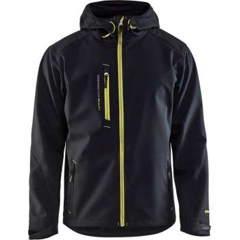 Blåkläder 4949 Softshell Jack – Zwart/High Vis Geel - 4XL