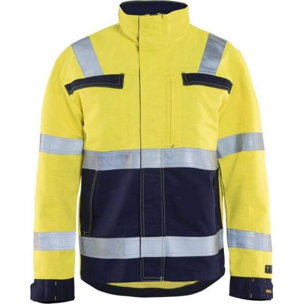 Blåkläder 4087-1514 Multinorm jas Geel/Marineblauw maat XXL Blåkläder 4087-1514 Multinorm jas Geel/Marineblauw maat XXL