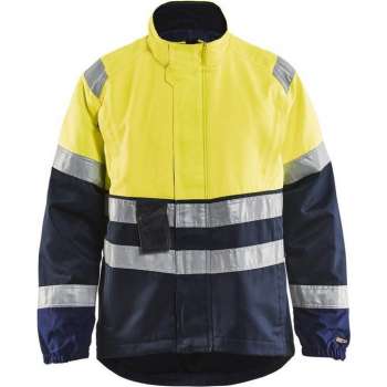 Blåkläder 4905-1900 Jack Ongevoerd High Vis Geel/Marineblauw maat XXL