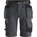 Snickers Korte Broek AllroundWork Stretch Holsterzakken 6141 - Mannen - Grijs/Zwart - 58