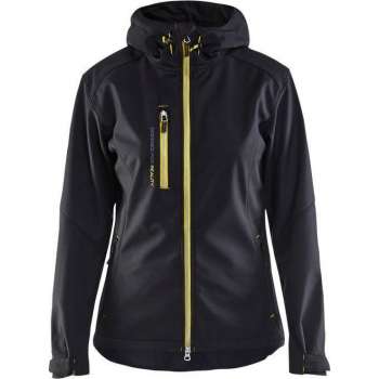 Blaklader Dames softshell jack 4919-2517 - Vrouwen - Zwart/Geel - XL