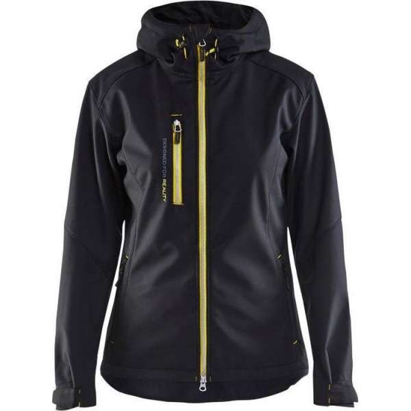 Blaklader Dames softshell jack 4919-2517 - Vrouwen - Zwart/Geel - XL Blaklader Dames softshell jack 4919-2517 - Vrouwen - Zwart/Geel - XL