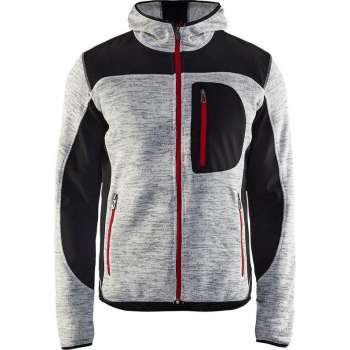 Blåkläder 4930-2117 Gebreid vest met softshell Grijs Mêlee/Zwart maat 4XL