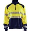 Blaklader Sweatshirt halve rits High Vis - High Vis Geel/Marineblauw - 2XL
