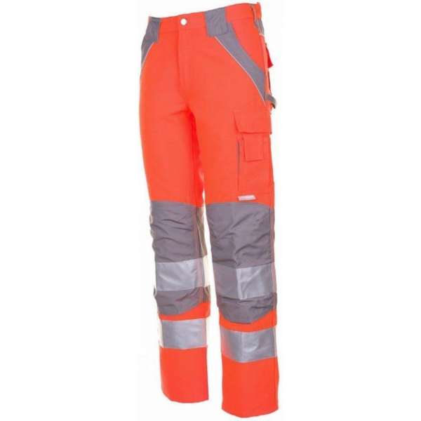 Planam Plaline H-vis werkbroek (5610) - Fluor oranje | Grijs - 64 Planam Plaline H-vis werkbroek (5610) - Fluor oranje | Grijs - 64