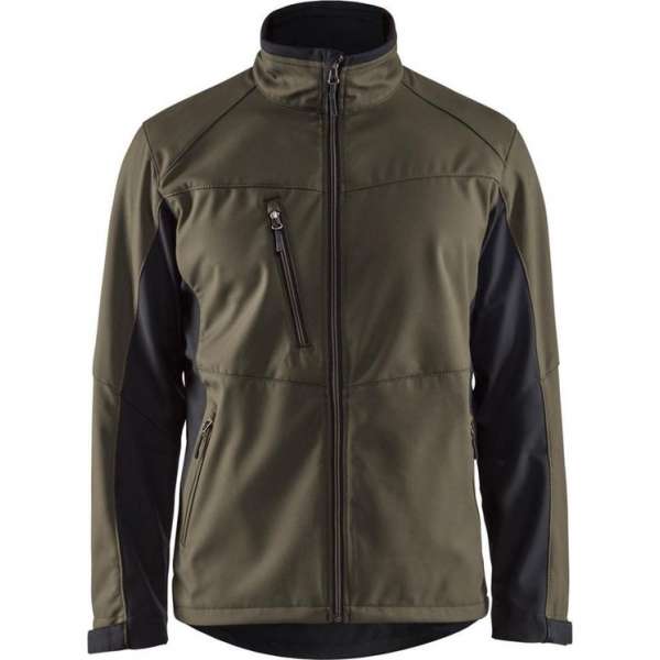 Blaklader Softshell Jack 4950-2516 - Mannen - Groen/Zwart - L Blaklader Softshell Jack 4950-2516 - Mannen - Groen/Zwart - L