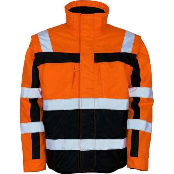 Mascot pilotjack Loreto fluororanje/zwart