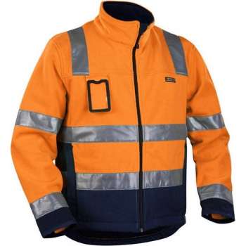 Blåkläder 4839-2545 Fleecejas High Vis Oranje/Marineblauw maat XXXL