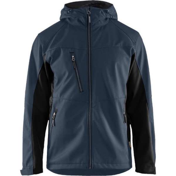 Blåkläder 4753 Softshell Jack met capuchon – Donker Marineblauw/Zwart - M Blåkläder 4753 Softshell Jack met capuchon – Donker Marineblauw/Zwart - M