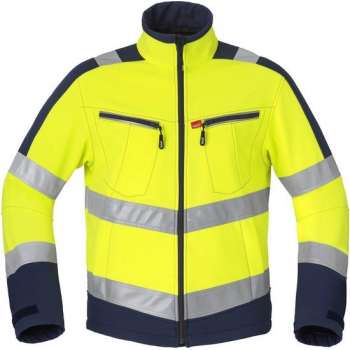 Havep 50214 Softshell Fluo Geel/Marine maat S