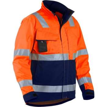 Blåkläder Jas High Vis, Klasse 3 Mt Oranje/Marineblauw XL