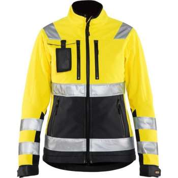Blåkläder 4902-2517 Dames Softshell jack High Vis Geel/Zwart maat XS