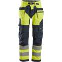 Snickers FlexiWork HV Werkbroek+ holsterzakken kl 2 6932 -  - Geel/Navy - 58