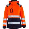 Blåkläder 4904-1987 Dames Shell jack High Vis Oranje/Marineblauw maat XXL