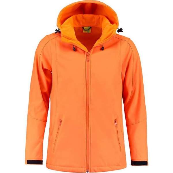 L&S Jas Capuchon Softshell Heren - Mannen - Oranje - L L&S Jas Capuchon Softshell Heren - Mannen - Oranje - L