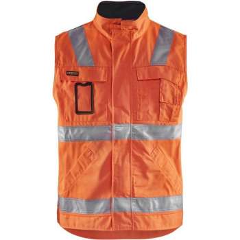 Blaklader Werkvest. Ongevoerd High Vis - High Vis Oranje/Marineblauw - S