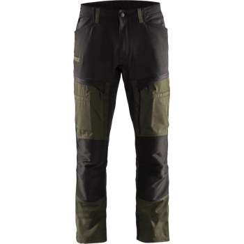 Blaklader Service werkbroek met stretch - Groen/Zwart - C146