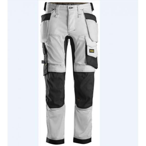Snickers Workwear AllroundWork, Stretch Werkbroek met Holsterzakken 6241 wit 104 Snickers Workwear AllroundWork, Stretch Werkbroek met Holsterzakken 6241 wit 104